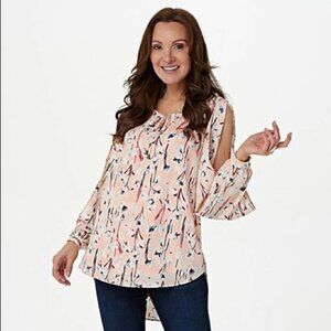 Haute Hippie Tribe Printed Long Sleeve Top P1188